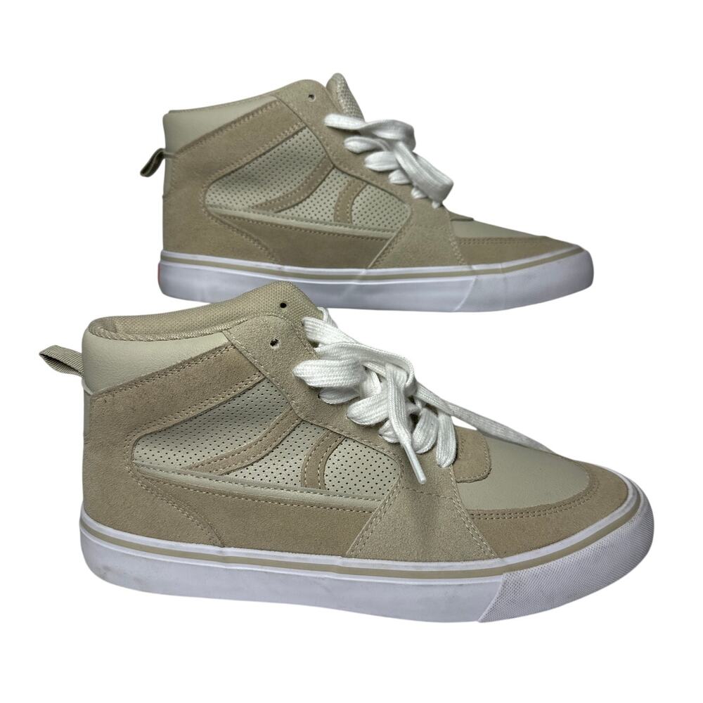 Airwalk Men's High Top Sneaker Shoes Grind Lace Suede Tan Beige Size 9 Skater
